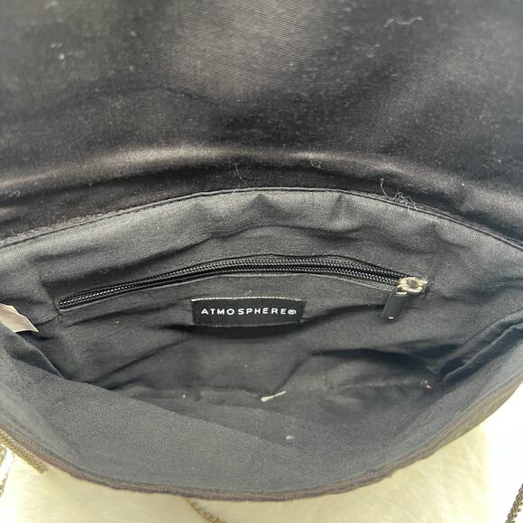 Atmosphere Beaded Boho Clutch Coral Turquoise Festival Bag Geometric Zip Sequins - Picture 7 of 10